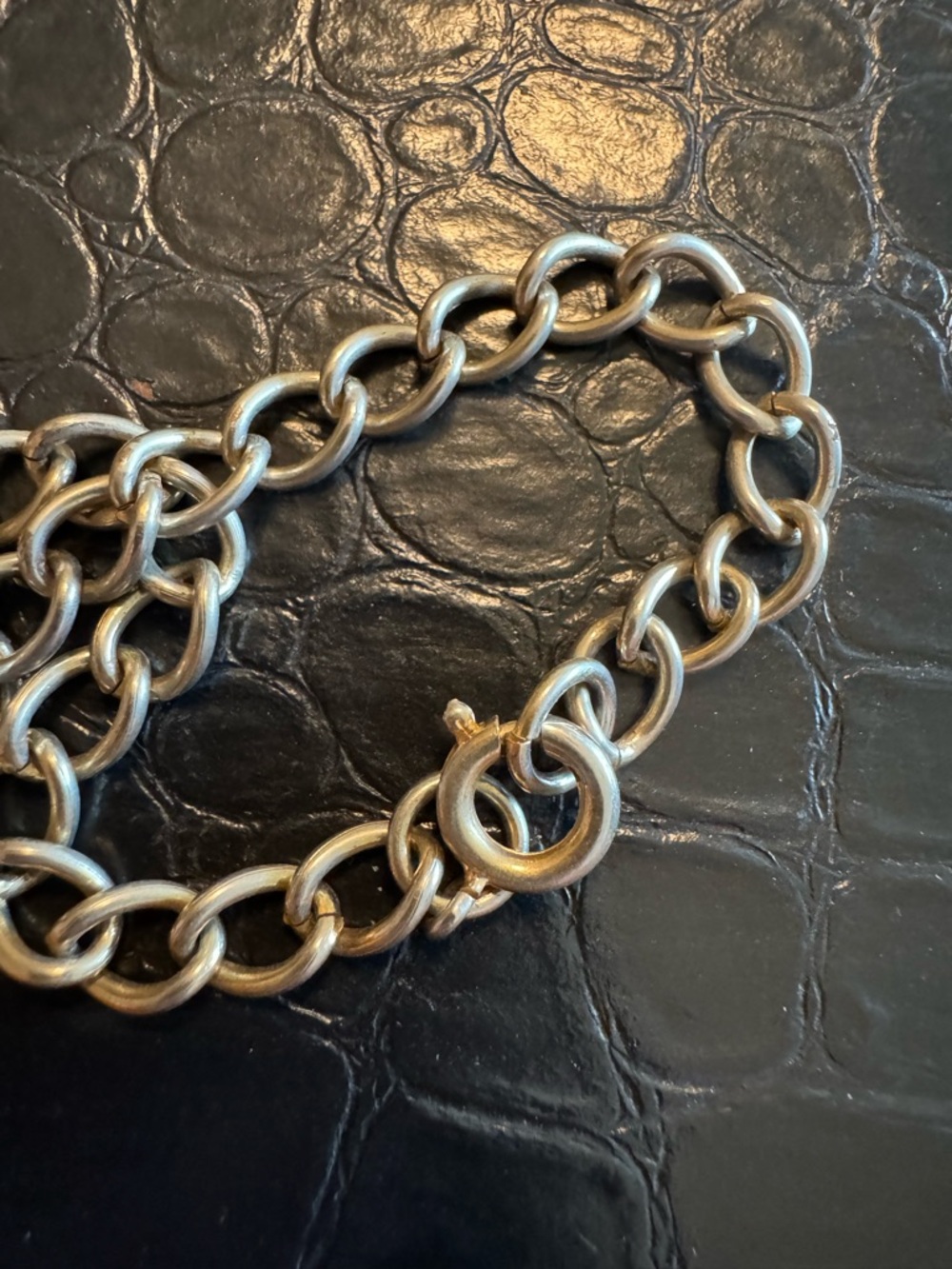 Bundle 3 for $10 Vintage Heart Pendant gold toned bracelet with Pink Rose Enamel - Picture 3 of 5